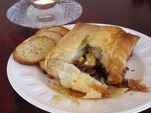 Baked Brie with Caramelized Onions and Cashews – Guest Post by The Orgasmic Chef
