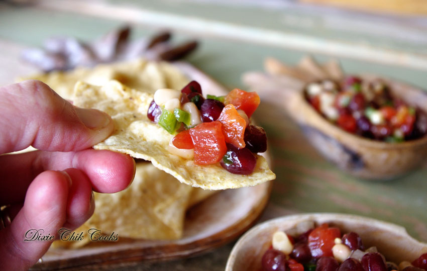 Pomegranate and Shoepeg Corn Pico de Gallo