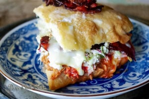 BBQ Chicken Sandwich with Coleslaw & Candied Bacon