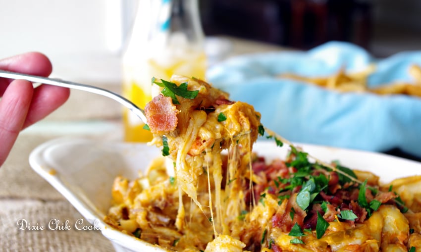 French Dip Mac 'N Cheese Smothered French Fries Dixie Chik Cooks