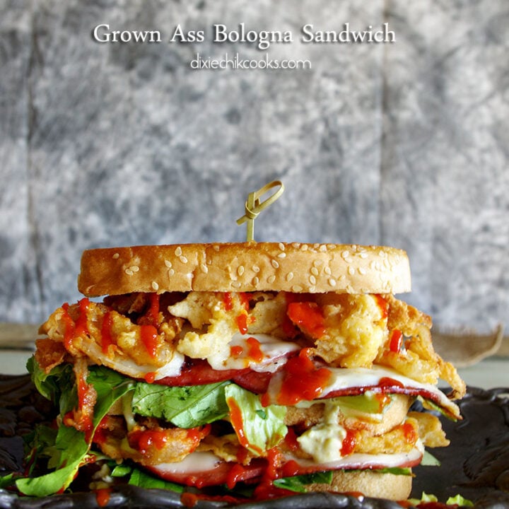 Grown Up Bologna Sandwich