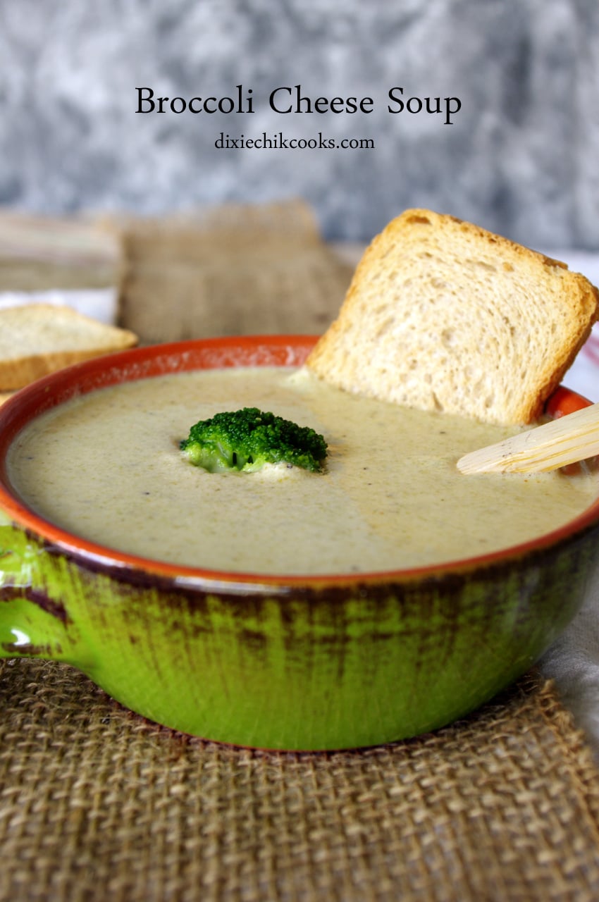 Broccoli Cheese Soup | Dixie Chik Cooks