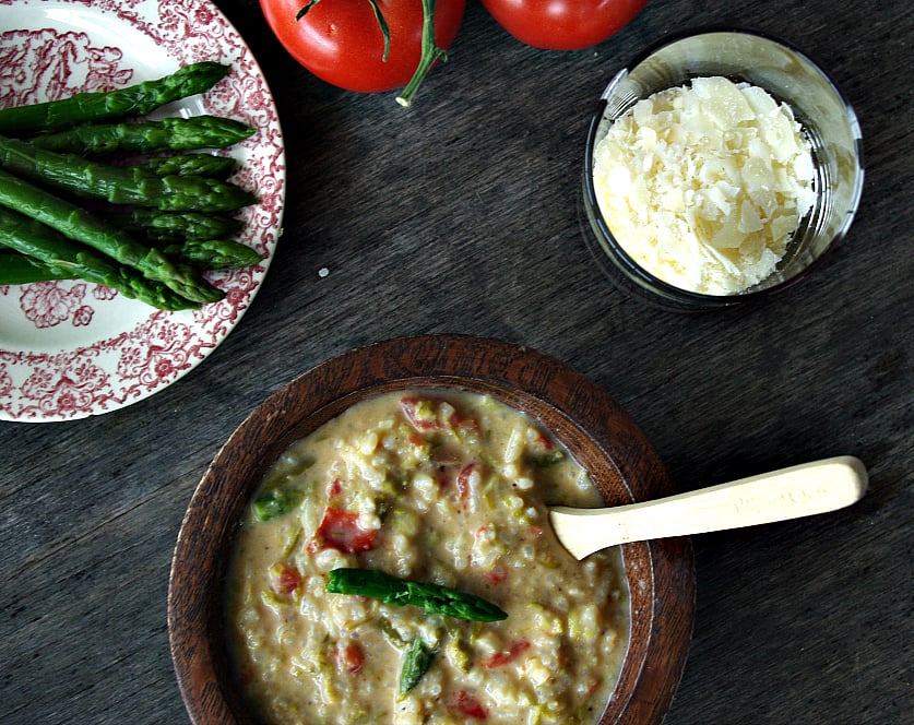 Asparagus Tomato Parmesan Soup
