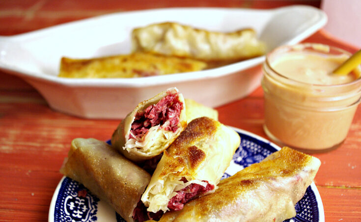 Reuben Eggrolls | Dixie Chik Cooks