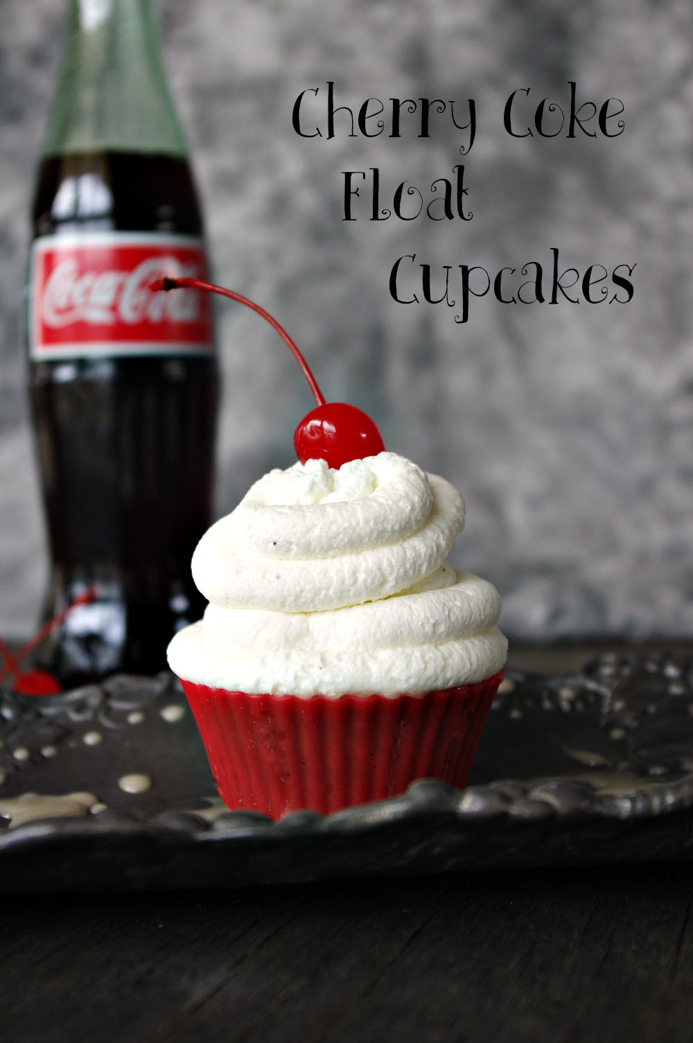 Cherry Coke Float Cupcakes