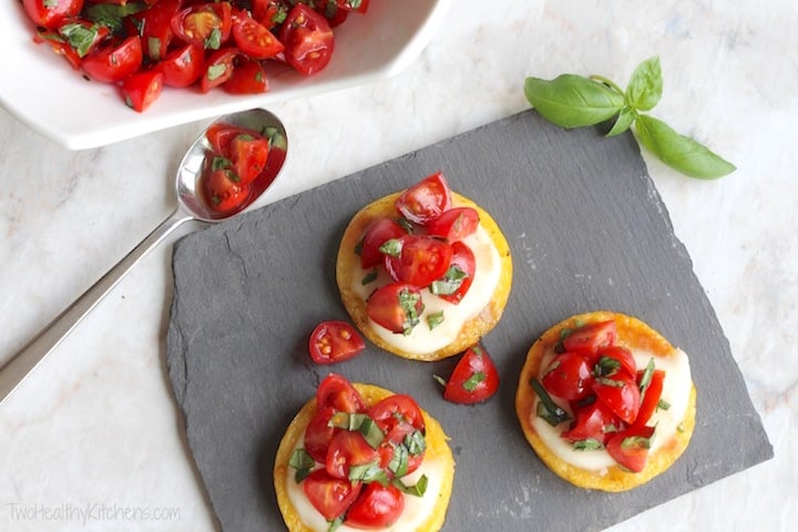 Grilled Polenta with Fresh Mozzarella and Balsamic Tomatoes