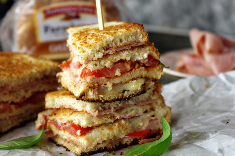 Caprese Ham Grilled Cheese | Dixie Chik Cooks