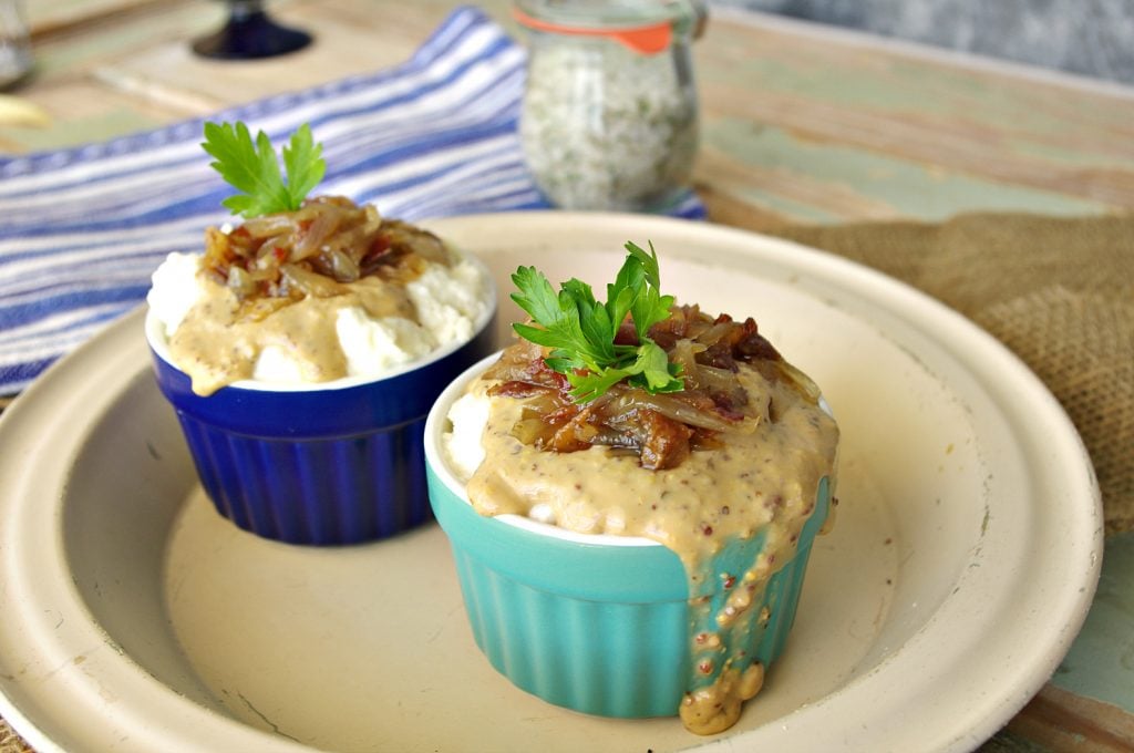 Mashed Cauliflower with Dijon Gravy | Dixie Chik Cooks