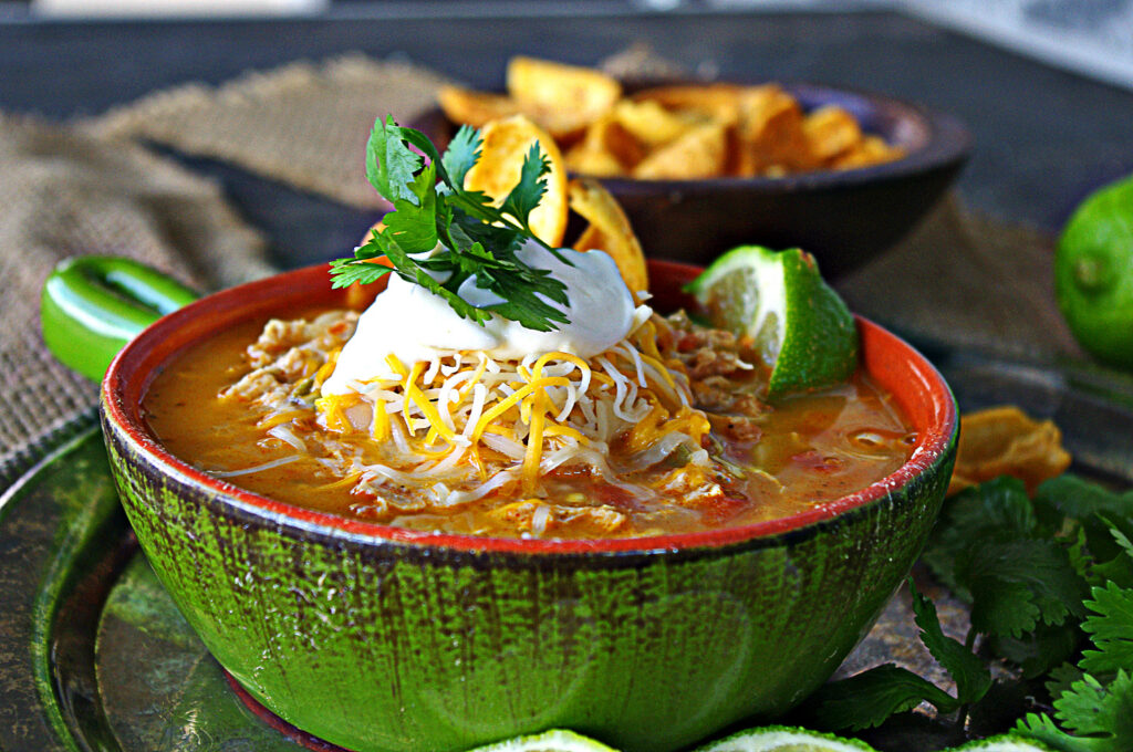 Salsa Verde Chicken Chili
