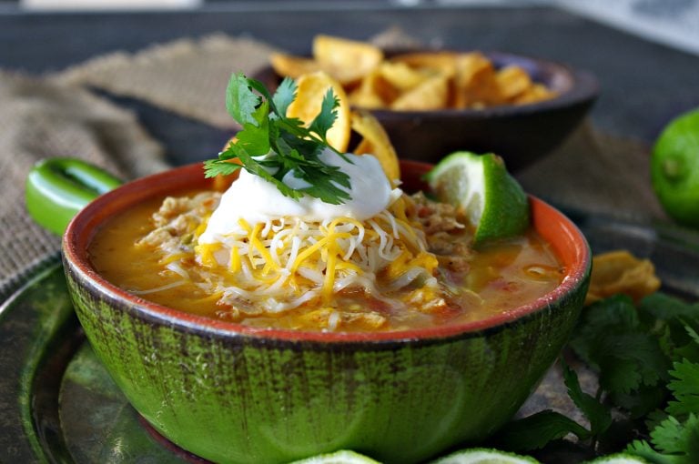 Salsa Verde Lime Chicken Chili
