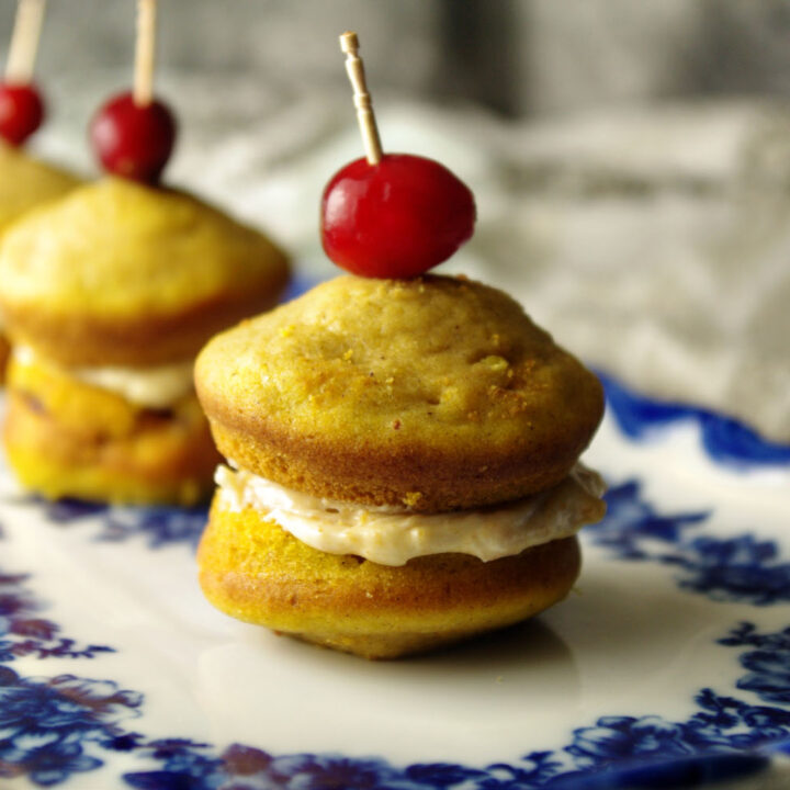 Pumpkin Whoopie Pies with Dulce de Leche Filling