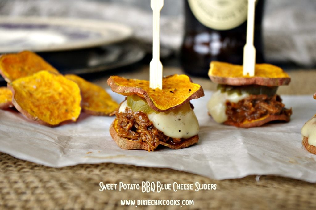 Sweet Potato BBQ Blue Cheese Sliders 