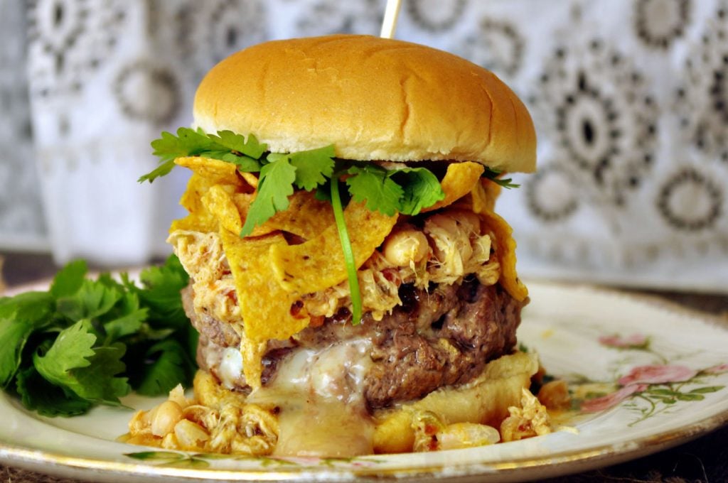White Chicken Chili Burger