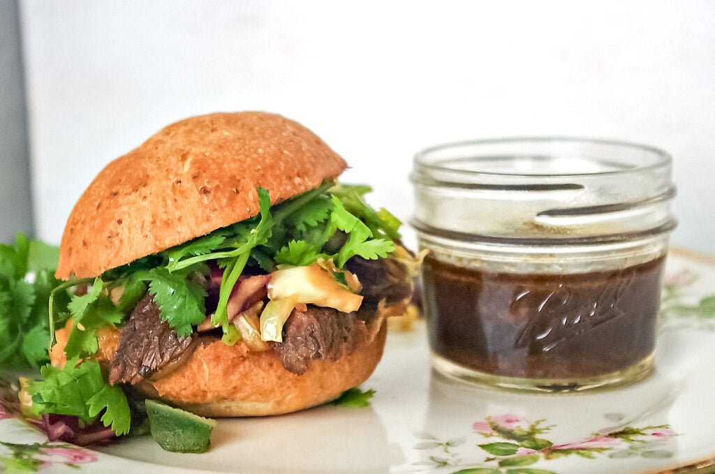 French Dip Sandwiches with Sesame Slaw French Dip Sandwiches with Sesame Slaw