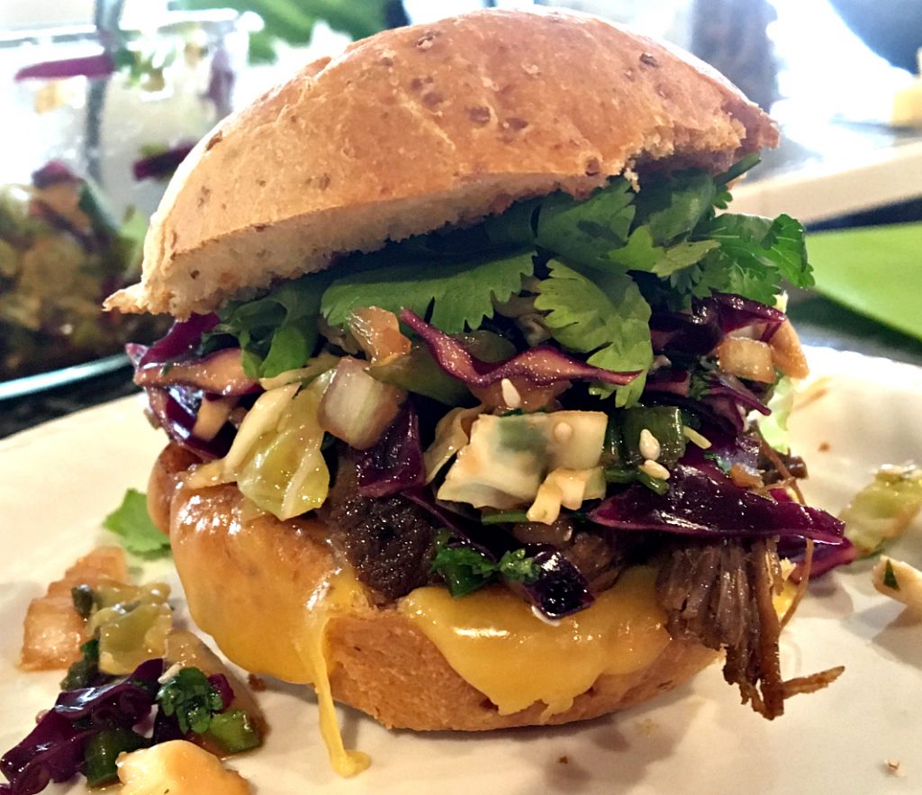French Dip Sandwiches with Sesame Slaw Chuck Roast French Dip Sandwich