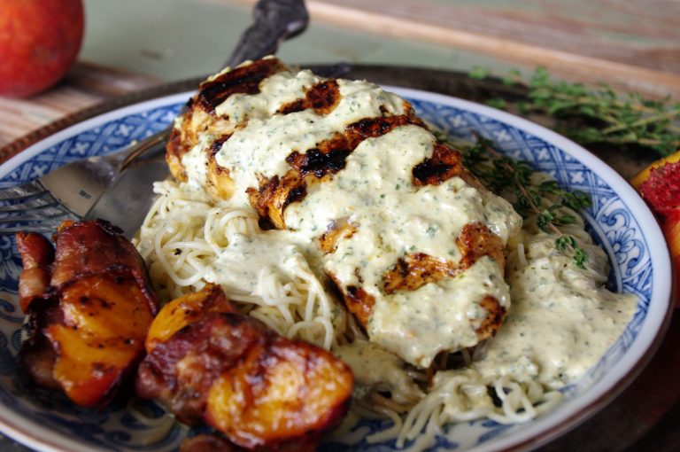 Creamy Cilantro Cheese Stuffed Chicken