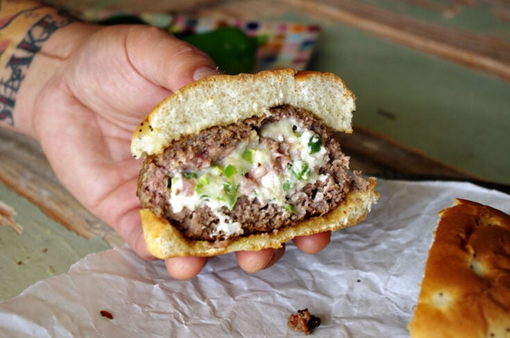 Jalapeno Popper Beer Can Burger