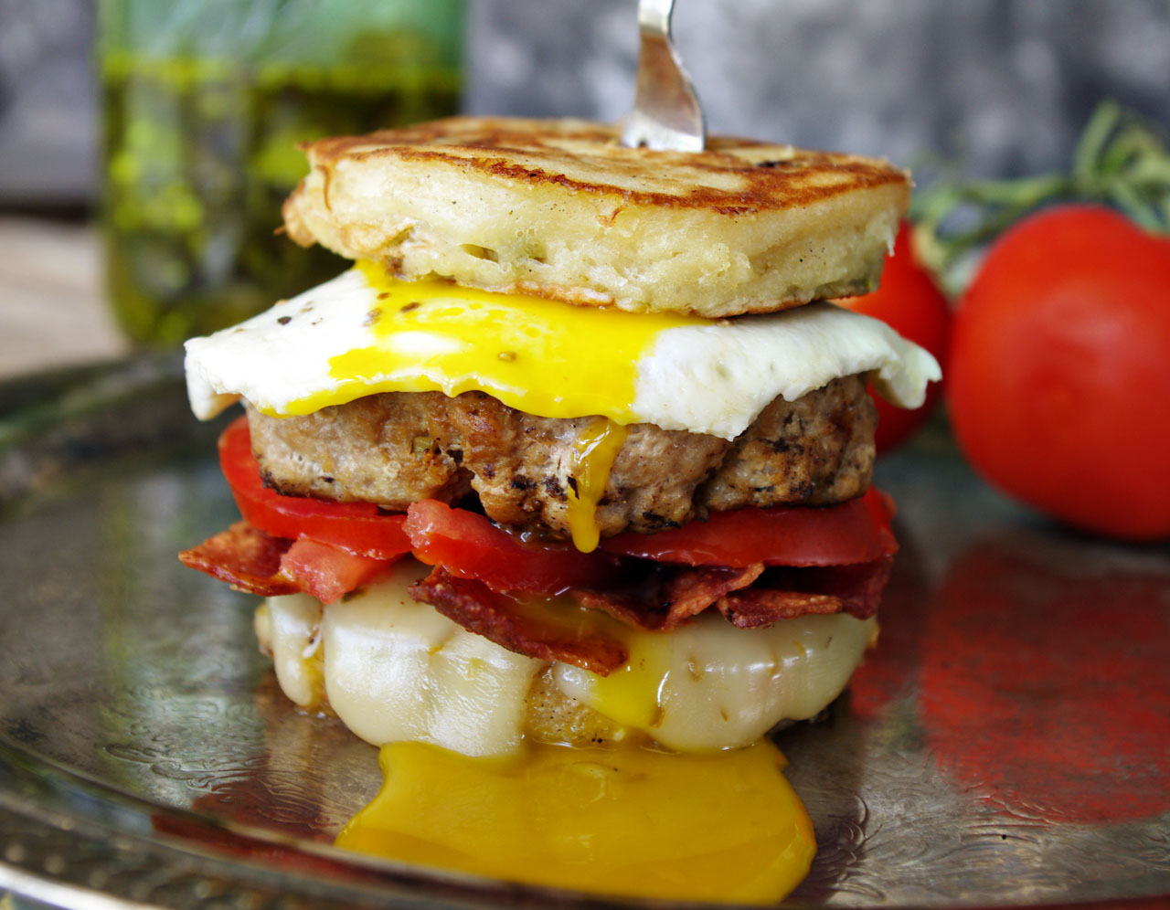 Brunch Burger Dixie Chik Cooks