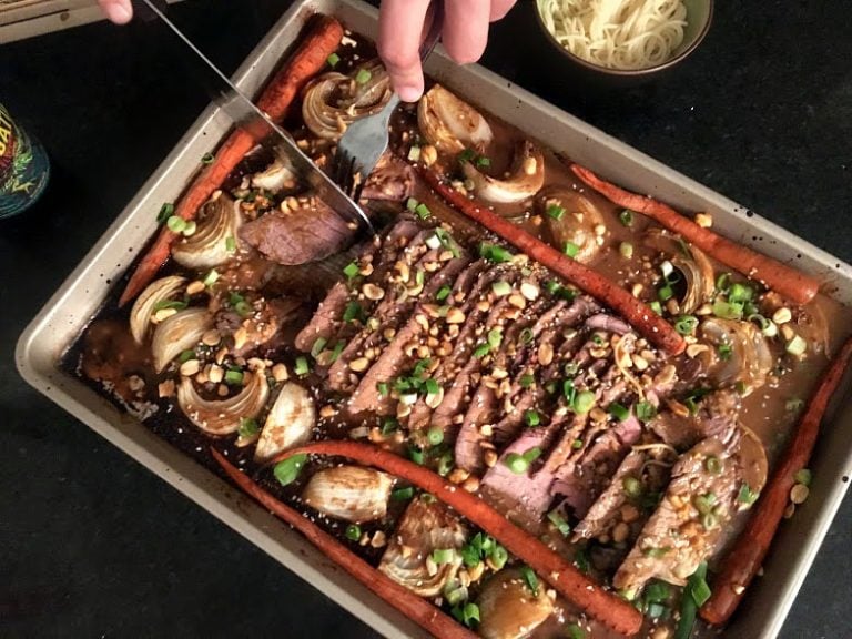 Sheet Pan Thai Peanut Beef