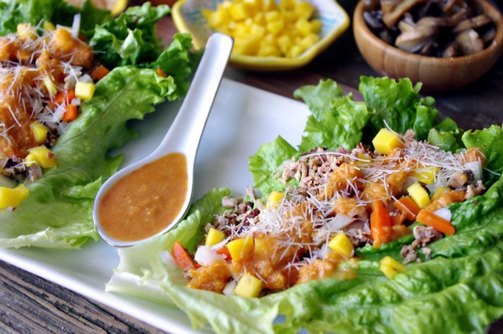 Smoked Chicken Lettuce Wraps