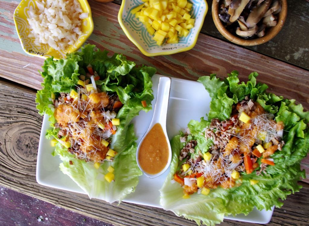 Smoked Chicken Lettuce Wraps