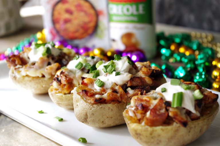 Twice Baked Jambalaya Potatoes