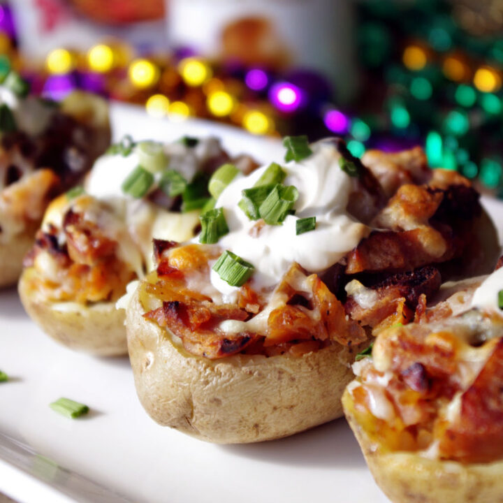 Twice Baked Jambalaya Potatoes