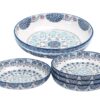 Bico Blue Talavera Ceramic Pasta Bowl, Set of 5 2 91iRt29KVhL. SL1500