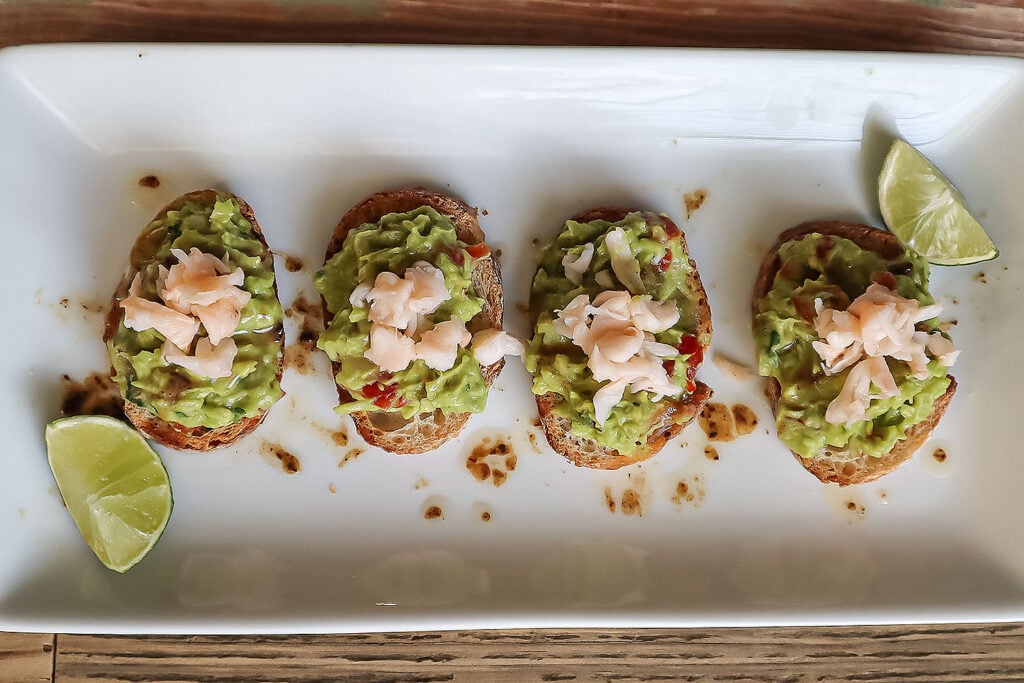 Lobster Avocado Crostini