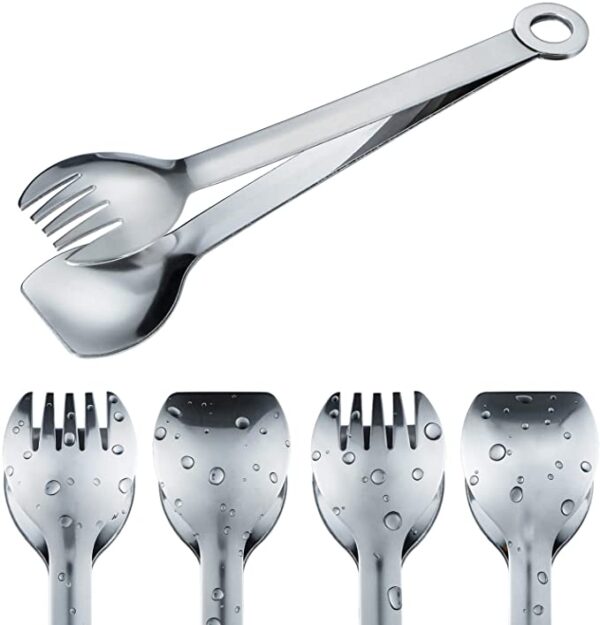 BIGSUNNY Premium Small Serving Tongs - 6 Inches Stainless Steel Appetizer Tongs, Set of 4