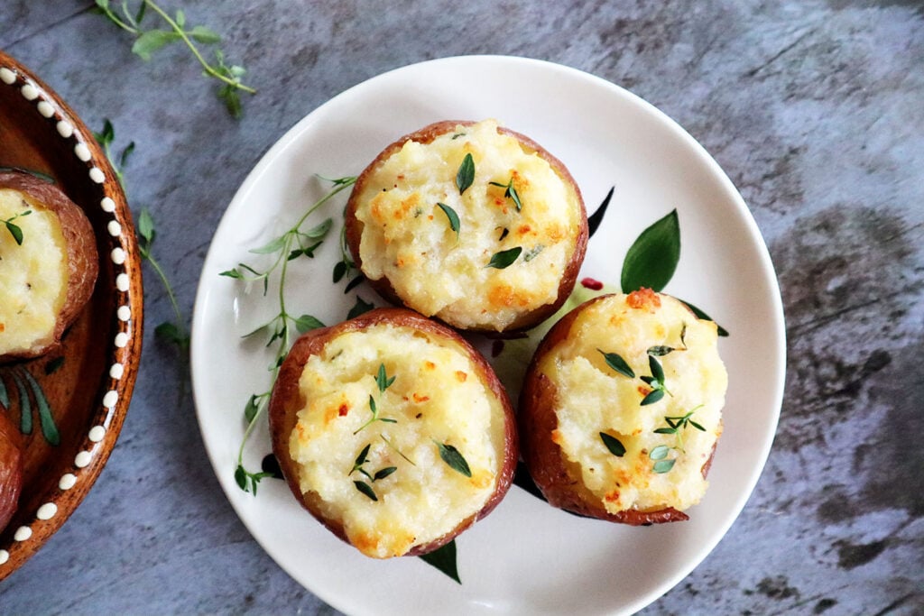Cheesy Twice Baked New Potatoes