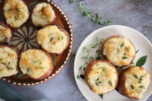 Cheesy Twice Baked New Potatoes