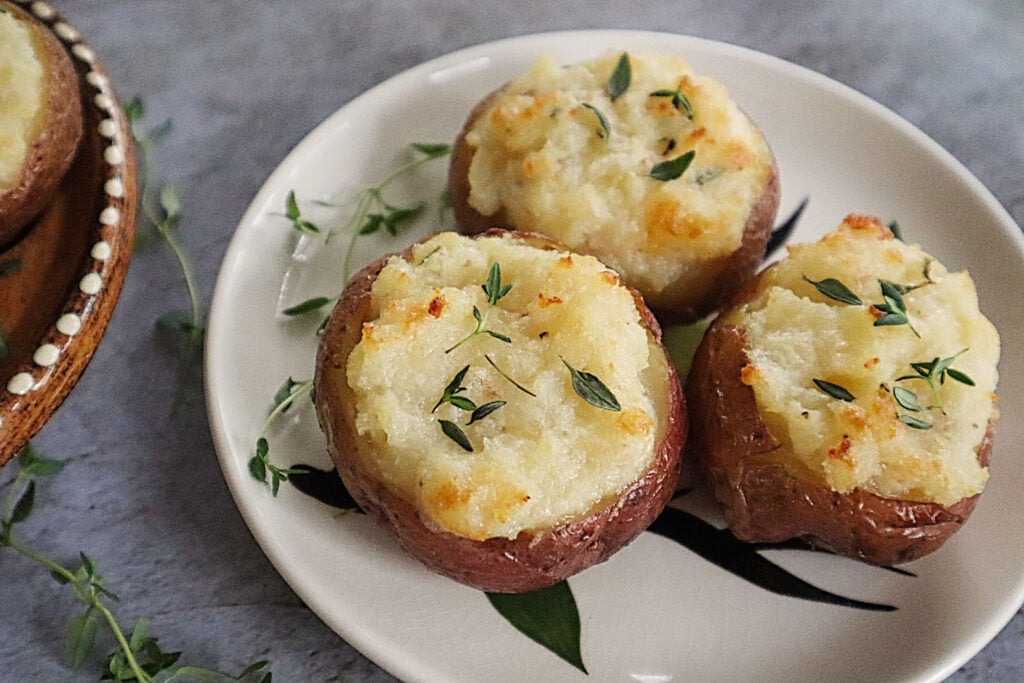 Cheesy Twice Baked New Potatoes