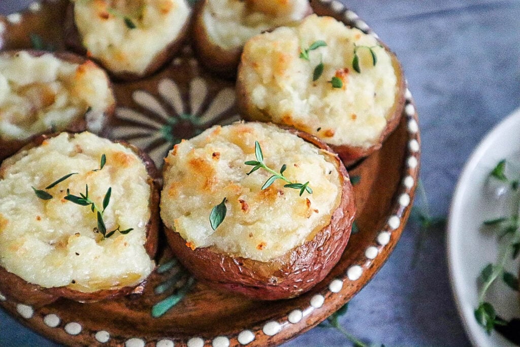Cheesy Twice Baked New Potatoes