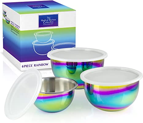 The Magical Kitchen Collection - Iridescent Rainbow Mixing Bowls