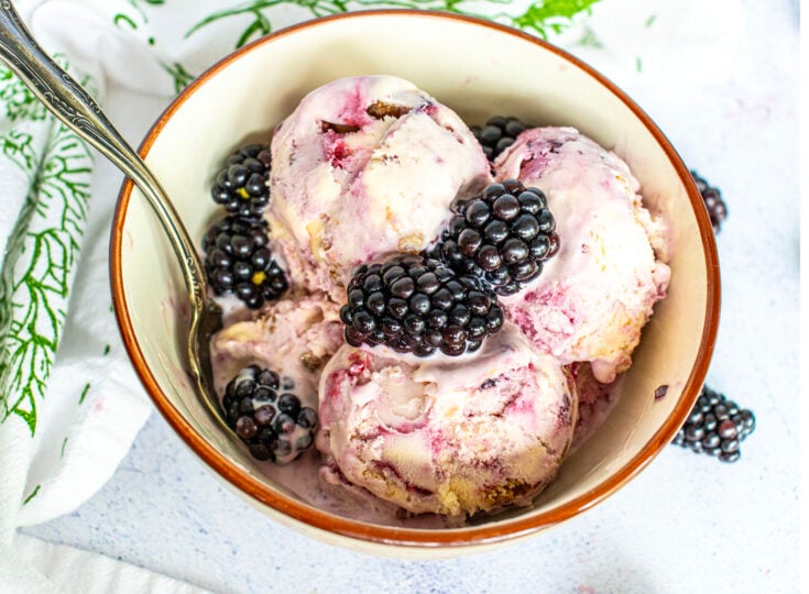Blackberry Cheesecake Ice Cream