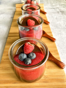Chocolate Panna Cotta with Raspberry Coulis (Easy No-Bake Dessert)